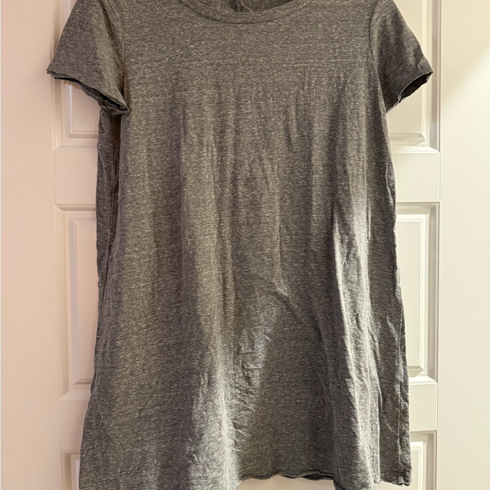 Gray Short Sleeve T-Shirt Dress